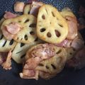 hinatahina's cooksnap of when they made 蓮根とベーコンのにんにくバター醤油.