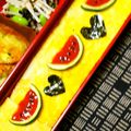 nosso's cooksnap of when they made 【キャラ弁】オムライスのスイカ弁当.