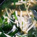 ”®️”'s cooksnap of when they made ニラとえのきの中華スープ☆.