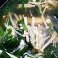 ”®️”'s cooksnap of when they made ニラとえのきの中華スープ☆.