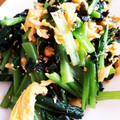 ジュッシー's cooksnap of when they made 小松菜と炒り卵の簡単ナムル.