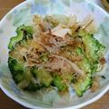 ♡いるか♡'s cooksnap of when they made ゴーヤの塩昆布炒め“かつお節のせ”.