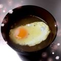 K0A9O0R8U♪'s cooksnap of when they made 目玉焼き♥♡コンソメスープ.