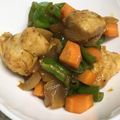 yummy?'s cooksnap of when they made 鶏むね肉と玉ねぎピーマンのカレー炒め♪♪.