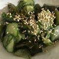 palmbeach's cooksnap of when they made キュウリとワカメの酢の物.