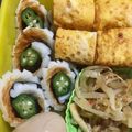 ずーち☆'s cooksnap of when they made お弁当に！ちくわとオクラのクルクル巻き.