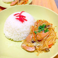 YUH♡ママ's cooksnap of when they made 簡単☆おさかなのソーセージのてりまよ丼☆.