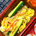 nosso's cooksnap of when they made かにかまとズッキーニの卵炒め.