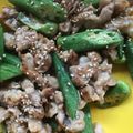 mht☆'s cooksnap of when they made オクラと豚肉のオイマヨ炒め❤ポン酢風味.