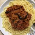 平井のたろー's cooksnap of when they made 簡単！茄子とベーコンのパスタ.