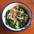 petitart's cooksnap of when they made オクラ、モロヘイヤのネバネバ和え.