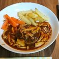ribbkitty's cooksnap of when they made デミグラスソースの煮込みハンバーグ.