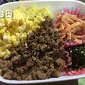 08261010's cooksnap of when they made 作り置きのハンバーグのリメイク弁当.