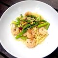 keikoxia's cooksnap of when they made 海老香る♪エビとアスパラのパスタ.
