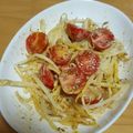 okazakana's cooksnap of when they made 簡単★もやしとトマトのカレーマヨサラダ.