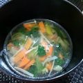 4double5's cooksnap of when they made 簡単・小松菜の春雨スープ.