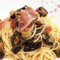 cookみぃ's cooksnap of when they made なすとトマトと生ハムの冷製パスタ.