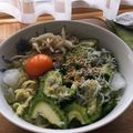 caruga's cooksnap of when they made 真夏においc～ゴーヤシラス冷ラーメン.