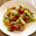 まぁぁちん's cooksnap of when they made レタスとトマトとウインナーの玉子炒め.