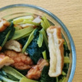 シナモシナモ's cooksnap of when they made 小松菜とさつま揚げの焼きびたし.