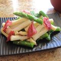 Eye candy's cooksnap of when they made イカとアスパラの梅マヨサラダ.