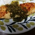 もぐみみ's cooksnap of when they made 白身魚のムニエル バジルソースかけ.