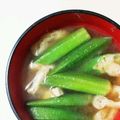 有ちん's cooksnap of when they made オクラと油揚げのみそ汁.