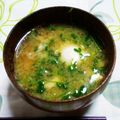 愛音‐aine‐'s cooksnap of when they made 半熟卵がとろ〜り♪豆苗と落とし卵のみそ汁.