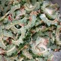 ハングル's cooksnap of when they made ゴーヤサラダ（苦味が少ない）.