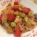 パナマン's cooksnap of when they made オクラ＆プチトマト☆冷製パスタ.