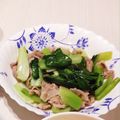 まいてぃ★★'s cooksnap of when they made チンゲン菜と豚こま肉の塩ダシ炒め.