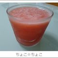 ちょこ☆ちょこ's cooksnap of when they made ミキサーで簡単！スイカのジュース☆.
