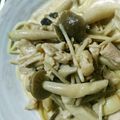 menme136's cooksnap of when they made チキンと茸の醤油クリームパスタ.