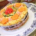 ♡あずきな♡'s cooksnap of when they made ひな祭りに♡ちらし寿司ケーキ.