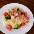 greentmt's cooksnap of when they made 簡単！アレンジ・素麺のカルボナーラ風♪.