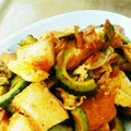 harukino's cooksnap of when they made 簡単★厚揚げとゴーヤのキムチ炒め.