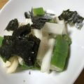 mmono's cooksnap of when they made オクラと長芋の酢の物.