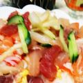 reichan123's cooksnap of when they made タレが美味しい♡漬けサーモンの彩り海鮮丼.