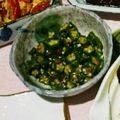 ぽんこ♡'s cooksnap of when they made オクラのわさび醤油和え.