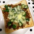 エターナルライス's cooksnap of when they made かんたん朝ご飯♡オクラ納豆チーズトースト.
