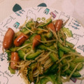 NAOばあさん's cooksnap of when they made ゴーヤとソーセージのカレー炒め.