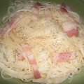 ちょもろー's cooksnap of when they made ベーコンと黒胡椒のそうめん。.