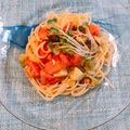 yesmama's cooksnap of when they made トマトとアボカドと塩昆布の冷製パスタ.