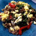 キュウの手袋's cooksnap of when they made 牛肉とほうれん草のバター醤油炒め.