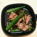 ☆yopipi's cooksnap of when they made オクラでトロ〜り茄子の挽肉炒め.