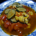 黒茶にゃんこ's cooksnap of when they made 簡単！夏野菜の中華炒め「トマきゅう玉子」.