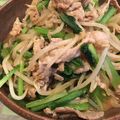 あめむし's cooksnap of when they made 小松菜と豚こま肉の炒め物.