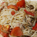 kimimaruo's cooksnap of when they made トマトと鶏肉の和風ジェノベーゼ冷製パスタ.