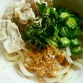 さやりんりん's cooksnap of when they made 梅だれ☆豚しゃぶとオクラの冷やしうどん.