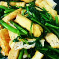 ひなたのねこやなぎ's cooksnap of when they made 空芯菜と厚揚げのニンニク炒め.